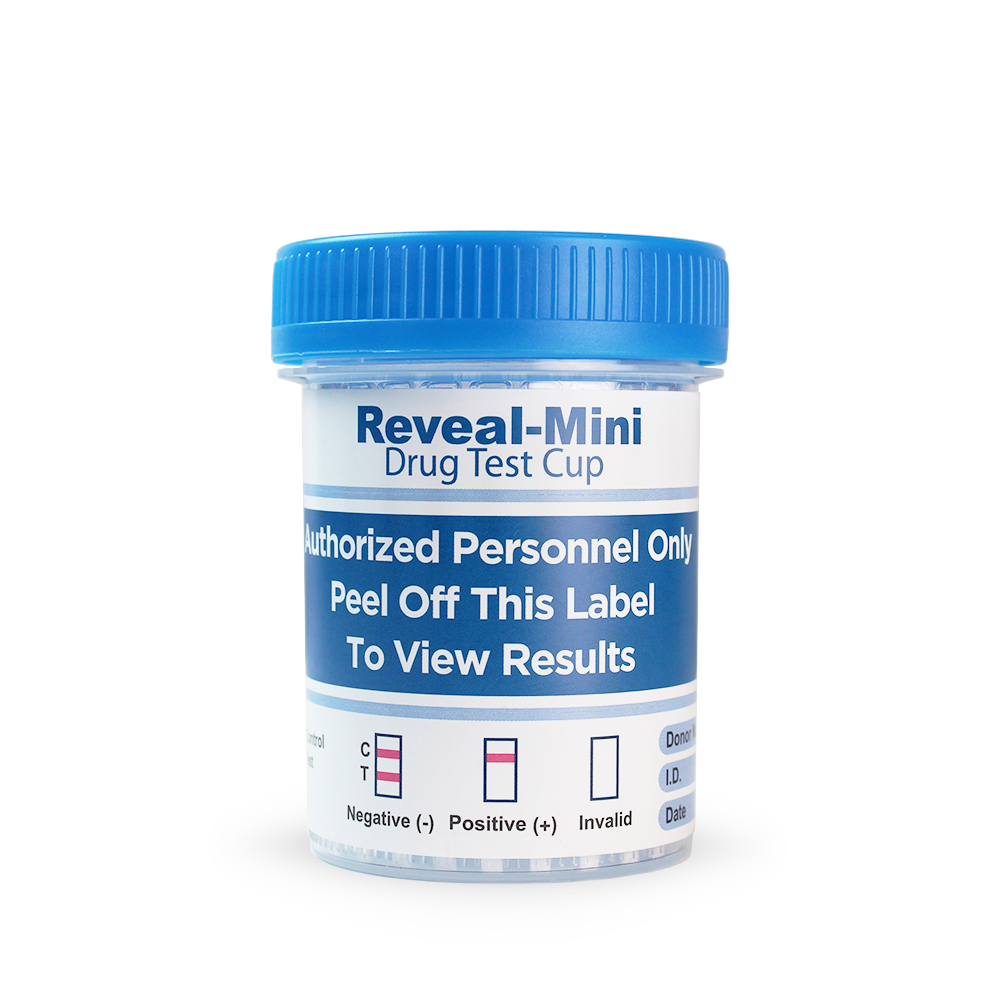 Reveal Mini - 12 Panel Cup <span style='font-size:11px; color:#7d7d7d;'><br>THC, COC, MET, AMP, OPI, OXY, BZO, BAR, MTD, MDMA, TCA, PCP</span>